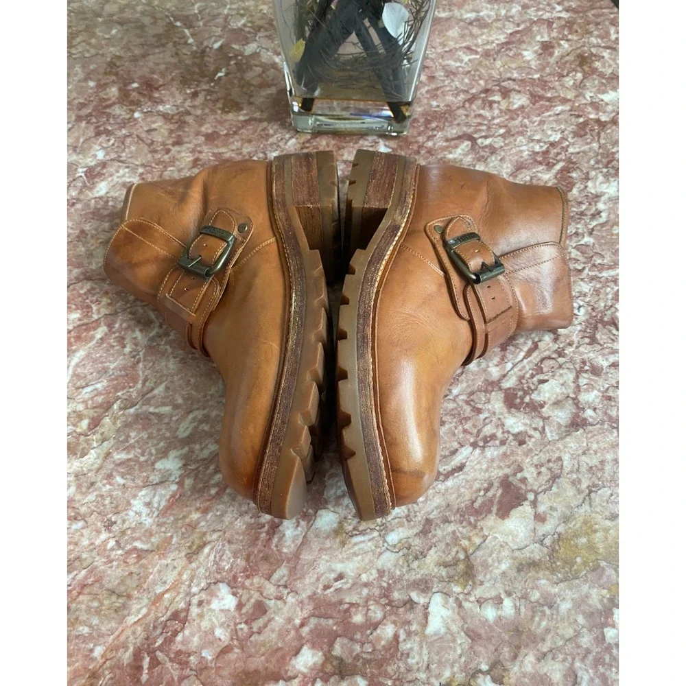 Frye Vintage Men's Brown Leather Side Zip Ankle Boots Size 10.5 D EUC! $375